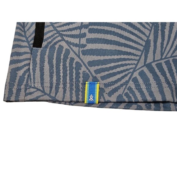 NWT Chubbies Men’s The Calm Palm 1/4 Zip Pullover Long Sleeve Shirt Sz XL Blue - Picture 5 of 10